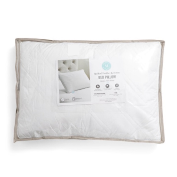MARTHA STEWART Cotton Quilted Feather And Down Pillow - Picture 1 of 1